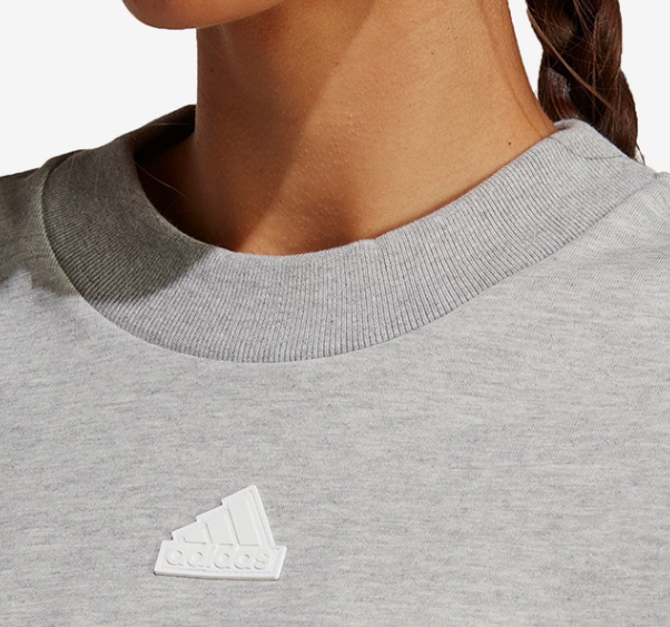 Bluza damska Adidas Future Icons krótka szara - obrazek 4