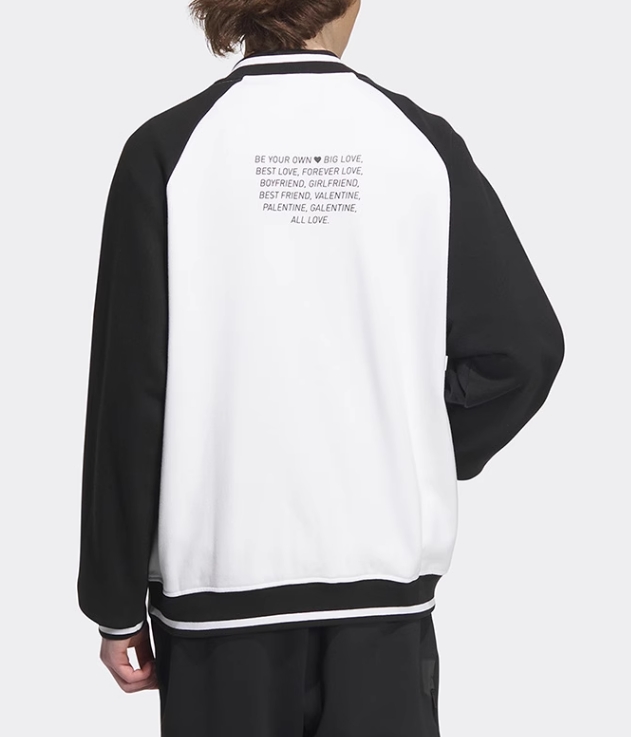 Bluza męska Adidas Bomber Jacket black-white - obrazek 2