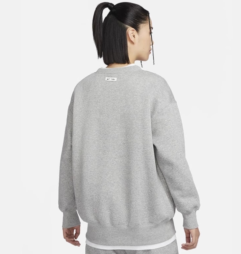 Bluza damska Nike Oversized Logo Grey - obrazek 2