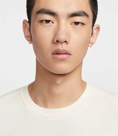 Bluza męska Nike Club French Terry ecru - obrazek 4