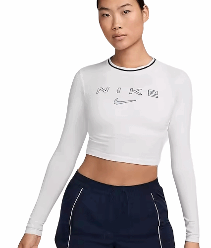 Bluzka damska Nike długi rękaw biała