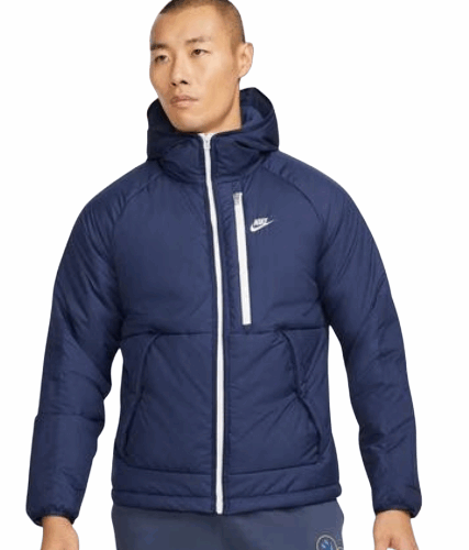 Kurtka męska Nike NSW puchowa kaptur niebieska