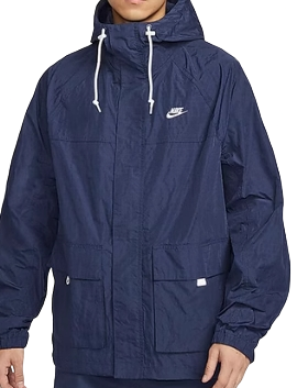 Kurtka męska Nike Club z kapturem kreszowa blue