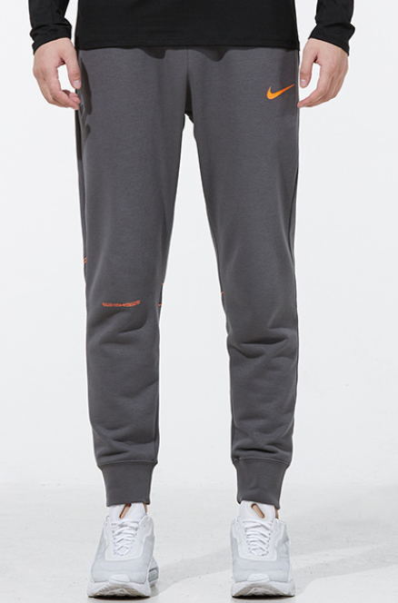 Spodnie sportowe Nike Sportswear French Terry szare - obrazek 2