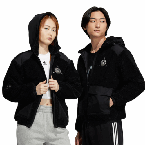 Kurtka polar Adidas unisex kaptur czarna