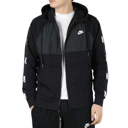 Bluza Nike Sportswear z kapturem dzianina polarowa czarna