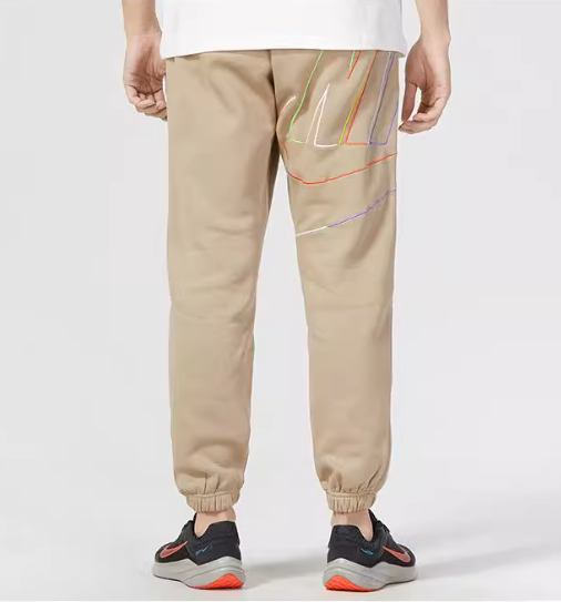 Spodnie sportowe męskie Nike logo brown - obrazek 3