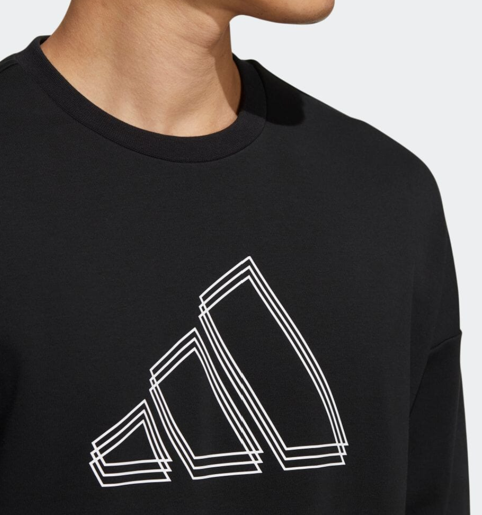 Bluza Adidas Sportswear Sweatshirt logo czarna - obrazek 4