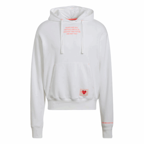 Bluza uniseks Adidas V-Day dla zakochanych z kapturem biała