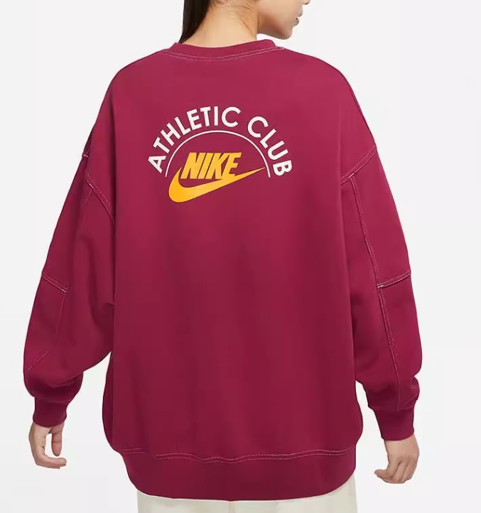 Bluza damska Nike Athletic Club wiśniowa - obrazek 2