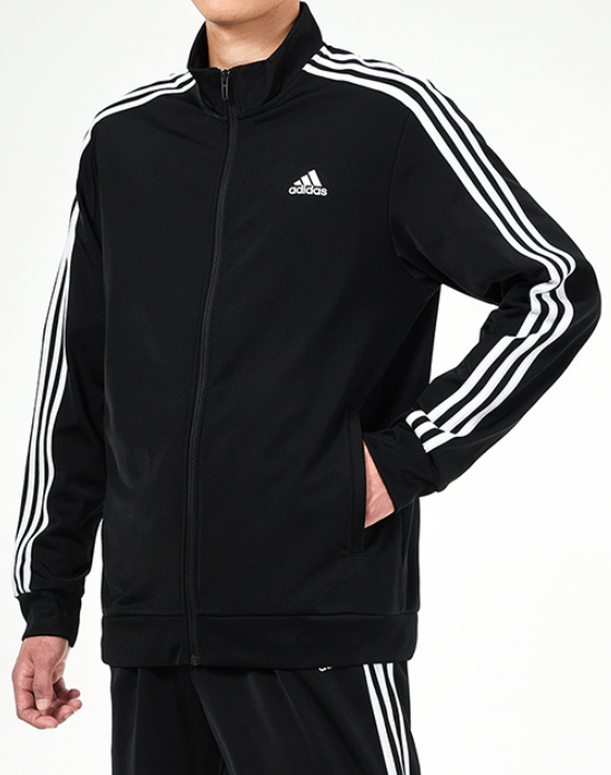 Bluza Adidas 3-Stripes logo czarna - obrazek 2