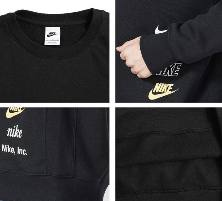 Bluza męska Nike Club Logo czarna - obrazek 3