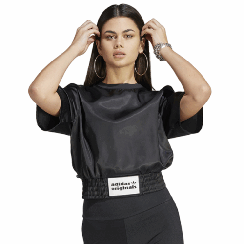 Koszulka bluzka damska Adidas Satin Rib czarna