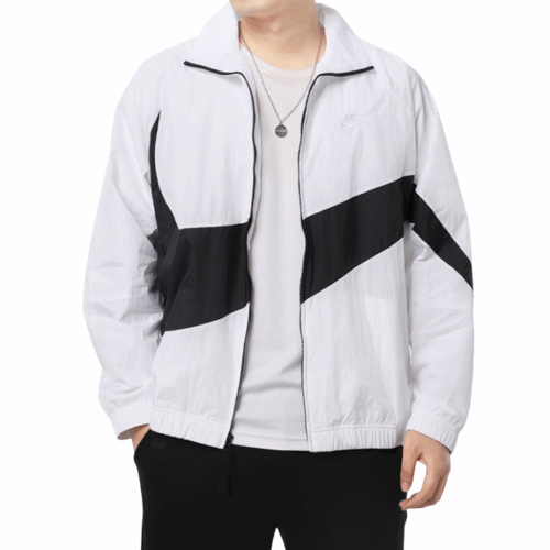 Kurtka Nike kreszowa na zamek biało czarna