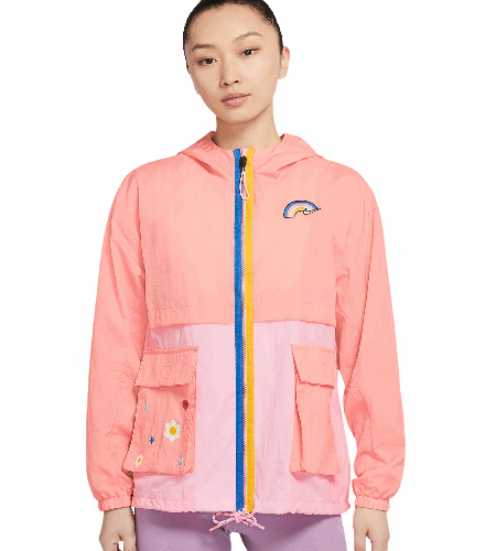 Kurtka damska Nike Sportswear kreszowa z kapturem różowa