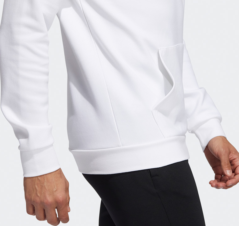 Adidas bluza z kapturem kangurka biała - obrazek 4