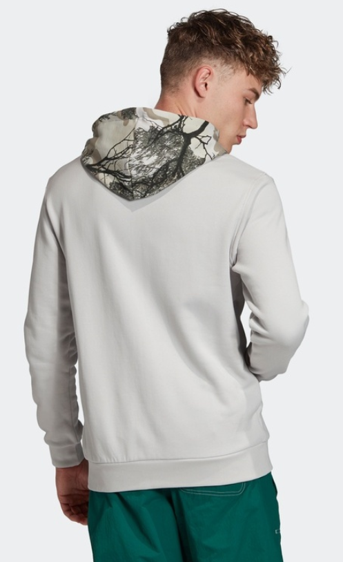 Bluza Adidas Camo Block z kapturem szara - obrazek 5