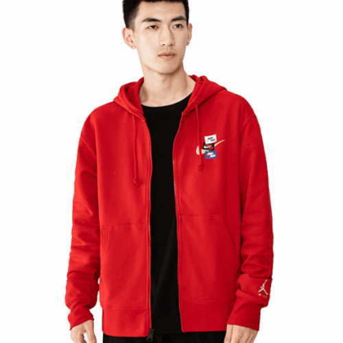 Bluza Nike Jordan Jumpman z kapturem czerwona