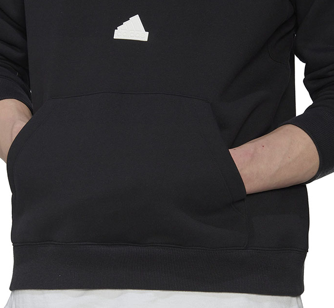 Bluza Adidas Fleece Hoodie kaptur czarna - obrazek 5