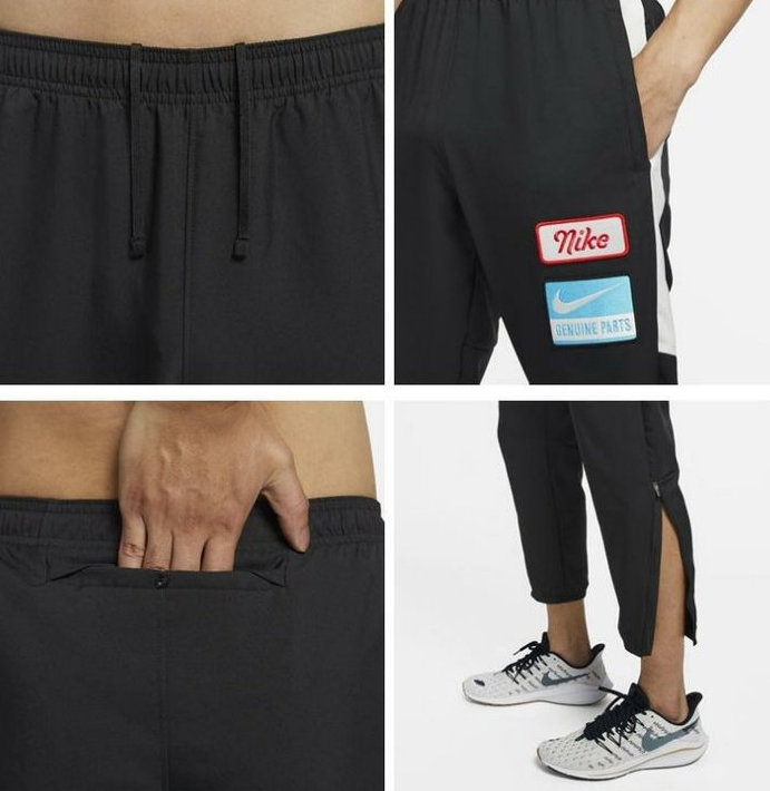 Spodnie sportowe męskie Nike Dri-FIT czarne - obrazek 3