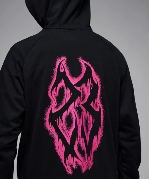 Bluza męska Nike Air Jordan z kapturem czarna - obrazek 4