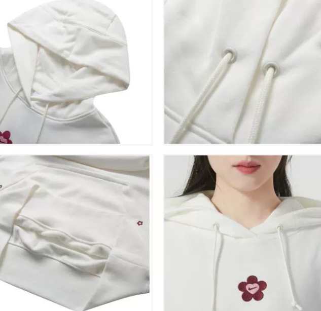 Bluza damska Nike NSW VDAY kaptur biała - obrazek 4