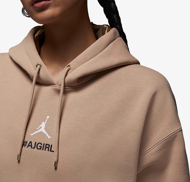 Bluza damska Nike Jordan AJGIRL kaptur beige - obrazek 4