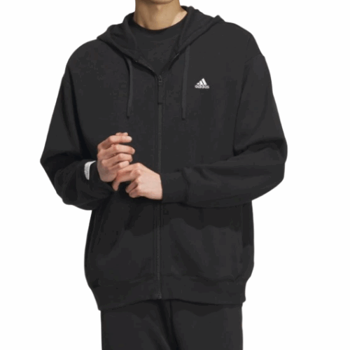 Bluza męska Adidas rozpinana kaptur czarna black