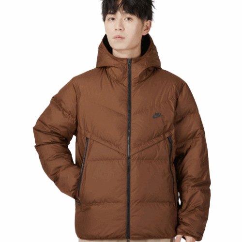 Kurtka Nike Storm-Fit z kapturem brązowa