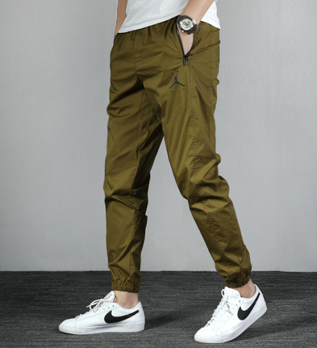 Spodnie sportowe Nike Jordan Jumpman oliwkowe - obrazek 2