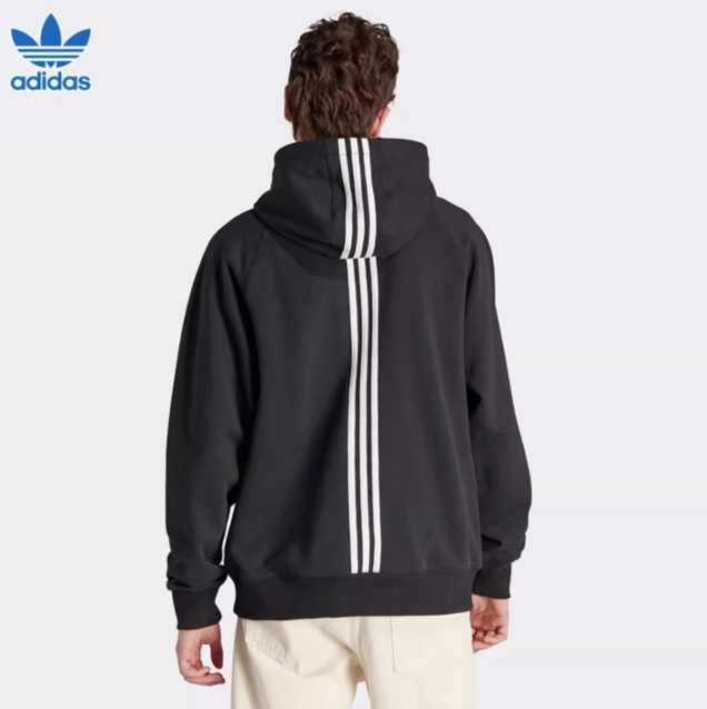 Adidas bluza z kapturem kangurka winter black - obrazek 2