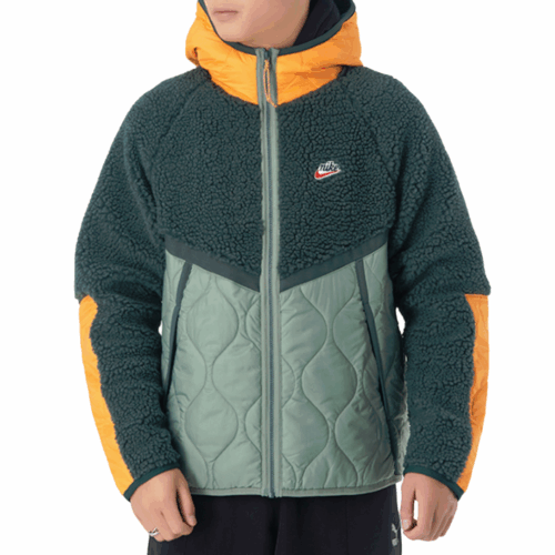 Kurtka polar Nike Sportswear kaptur zielona