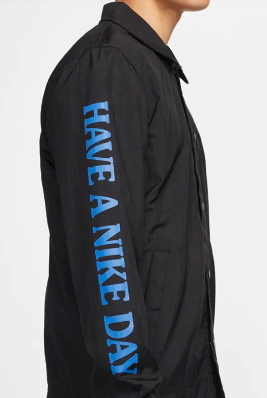 Kurtka Nike kreszowa na guziki czarna - obrazek 4