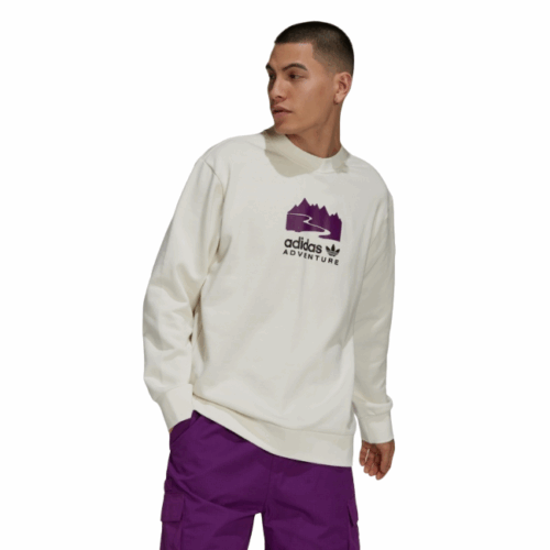 Bluza Adidas Adventure logo unisex biała