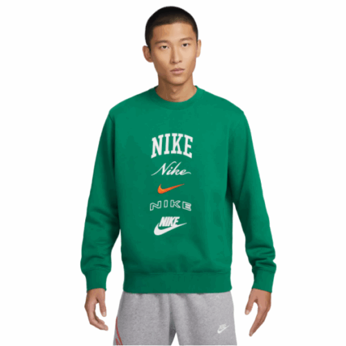 Bluza męska Nike Club Fleece logo zielona