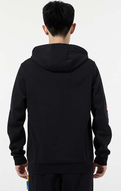 Bluza Adidas China z kapturem logo czarna - obrazek 4