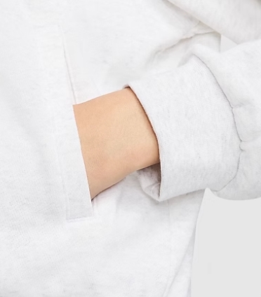 Bluza damska Nike French Terry rozpinana biała - obrazek 3