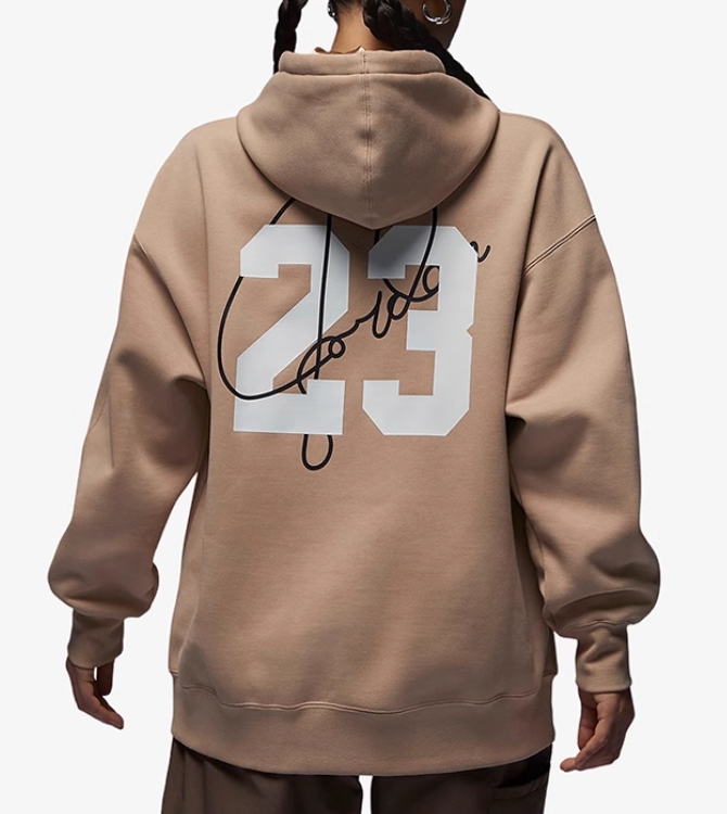 Bluza damska Nike Jordan AJGIRL kaptur beige - obrazek 2