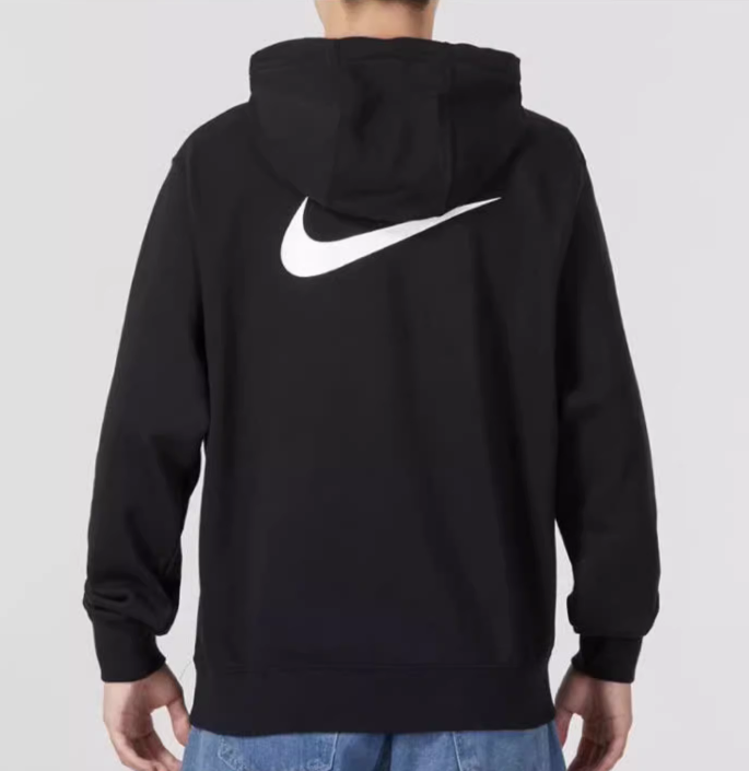 Bluza męska Nike Club Fleece kaptur czarna - obrazek 3