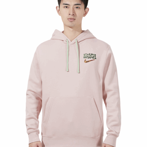 Bluza Nike Sportswear z kapturem pudrowy róź