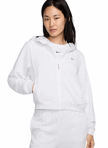 Bluza damska Nike French Terry rozpinana biała