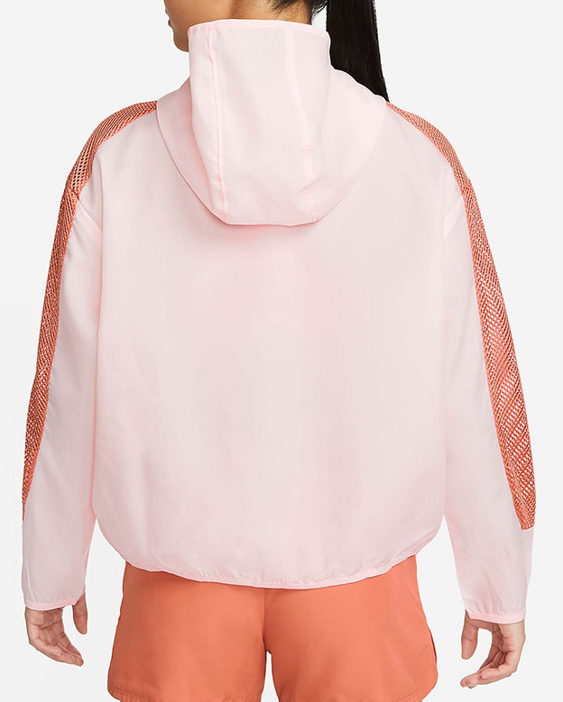 Kurtka damska Nike Sportswear oddychająca z kapturem różowa - obrazek 2