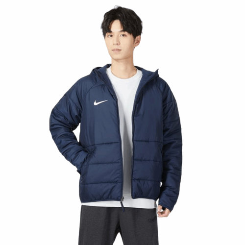 Kurtka puchowa Nike kaptur granat