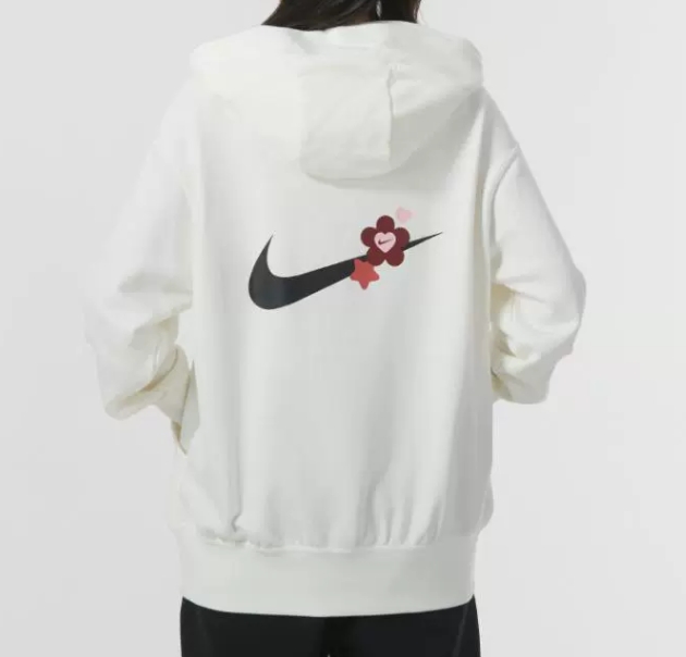 Bluza damska Nike NSW VDAY kaptur biała - obrazek 2