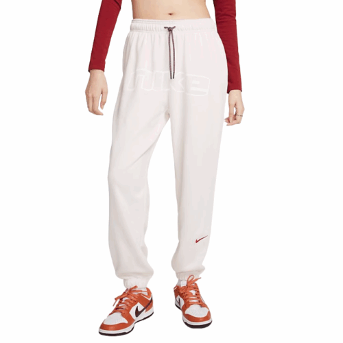 Spodnie sportowe damskie Nike Icon logo beżowe