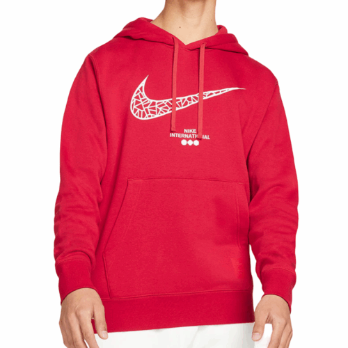 Bluza Nike International CNY kaptur kangurka czerowna