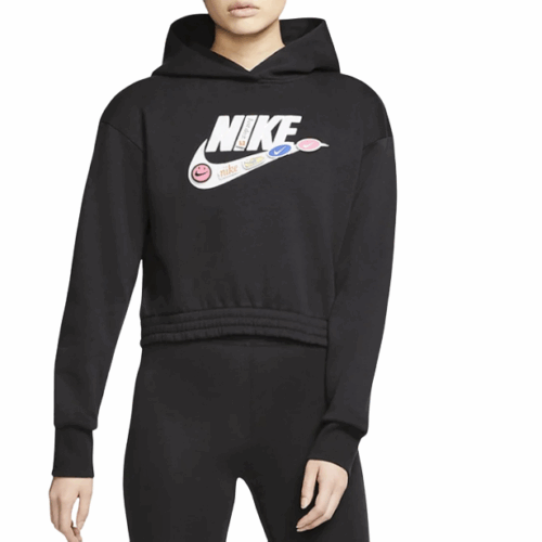 Bluza damska Nike Sportswear z kapturem logo czarna