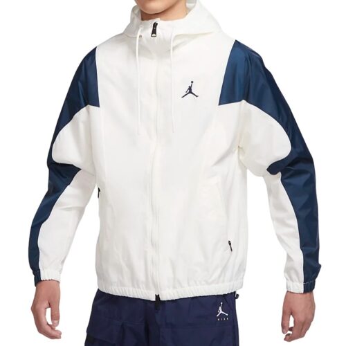 Kurtka Nike Jordan wiatrówka wodoodporna biało-granatowa