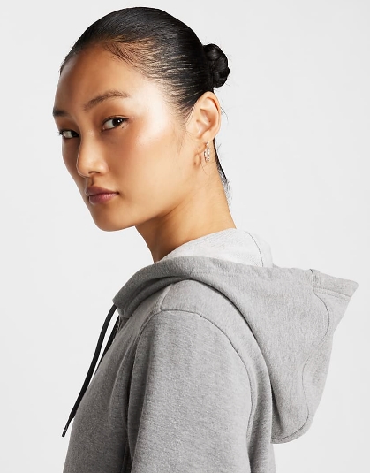 Bluza damska Nike Dri-FIT rozpinana kaptur szara - obrazek 4