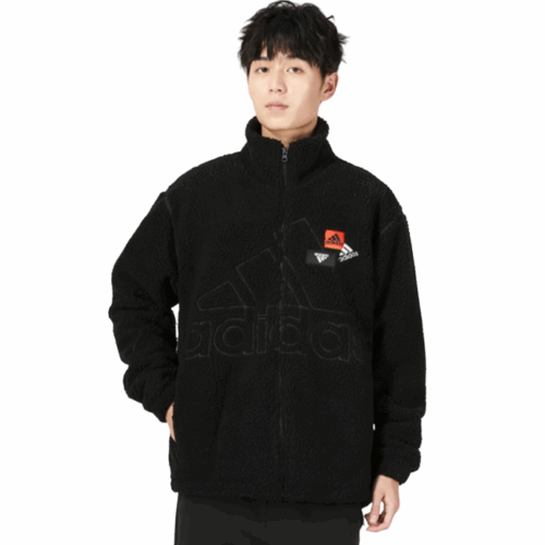 Bluza polarowa męska Adidas logo czarna